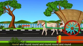 The Wheels on the Bus go round and round ( Vehicles ) -3D Animation Nursery Rhymes for Children