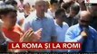 Băsescu a vizitat o tabără de romi din Roma