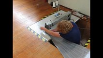 Costuras en velas de windsurf utilizan máquina de coser zig zag