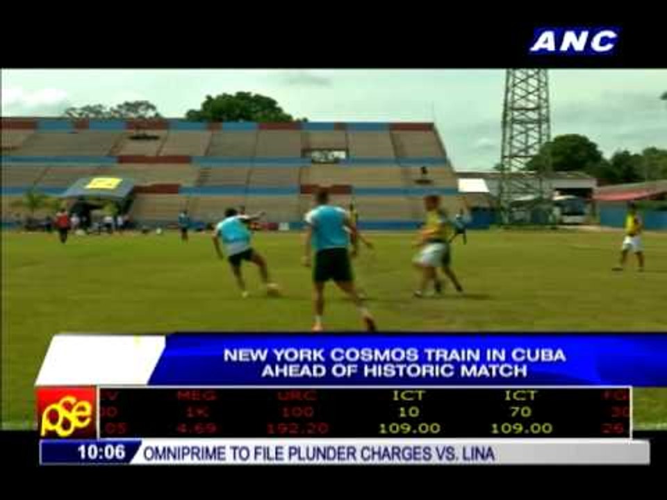NY Cosmos train in Cuba ahead of historic match