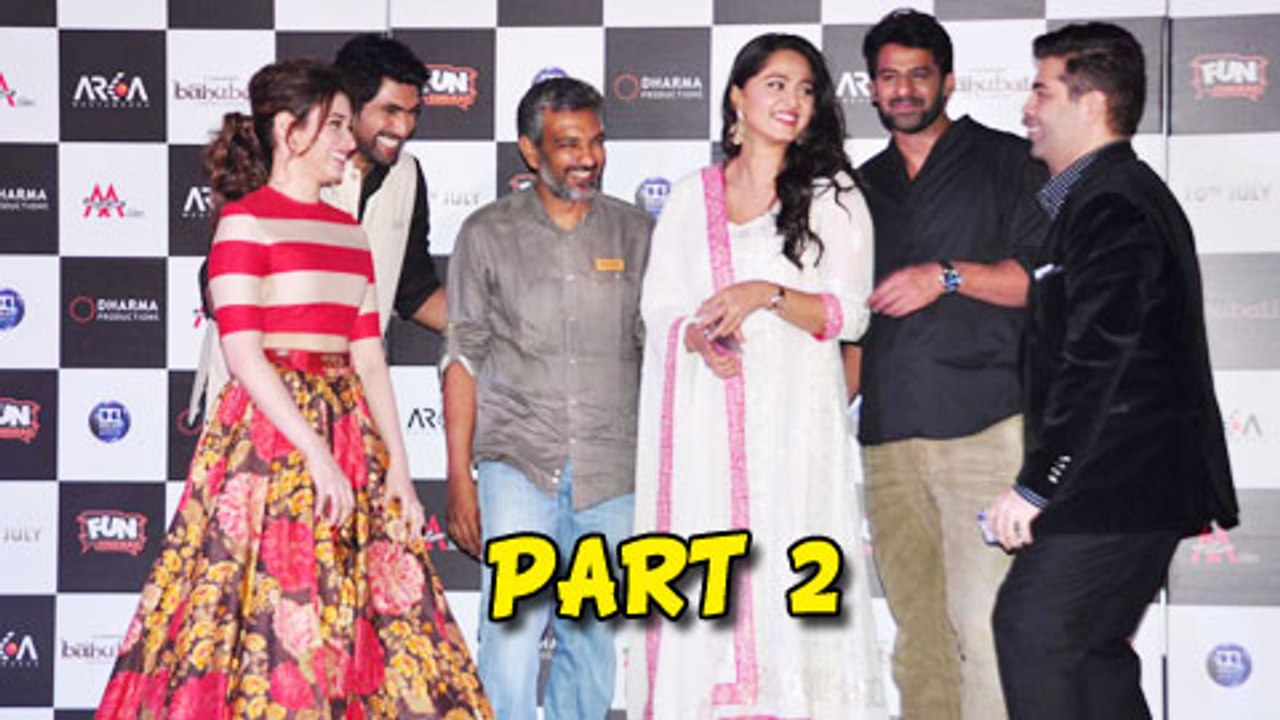 Bahubali Trailer Launch | Karan Johar, Rajamouli, Prabhas,Rana Daggubati, Tamannah, Anushka - Part 2
