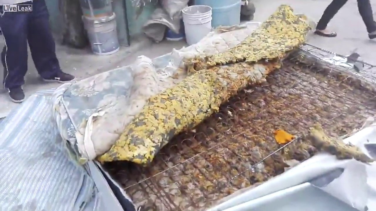 Recycled Mattress Scam - New mattress turns into blood stained one