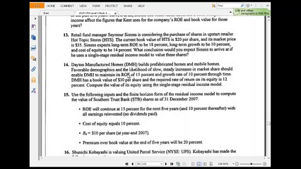 residual income questions
