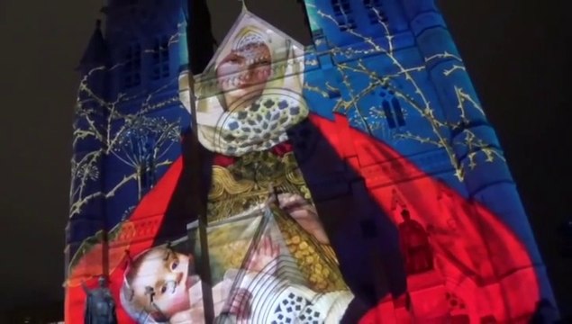 Lights of Christmas 1 of 5, St Marys Cathedral, Pitts St, Sydney, 17 Dec 2014