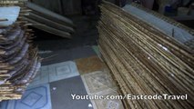 Vietnamese Hu Tieu making process rice noodles or  Kuy teav factory