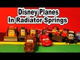 Disney Planes Unboxing 7 New Characters with Pixar Cars in Radiator Springs