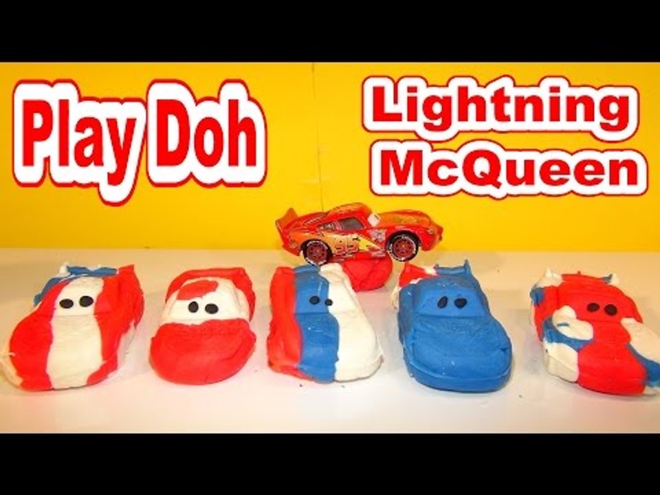 Disney Pixar Cars Play Doh Lightning McQueen mold , we make Playdoh Flags from 5 Different Countries