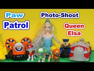Paw Patrol Characters and Queen Elsa from Disney Frozen in Photo Shoot Contest