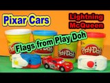 Disney Pixar Cars Lightning McQueen Play Doh Mold, we make Play Doh Flags from 2 more Countries
