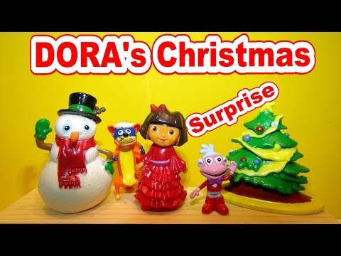 Dora The Explorer Christmas Special 9 Surprise Eggs Opening with Swiper Boots and More
