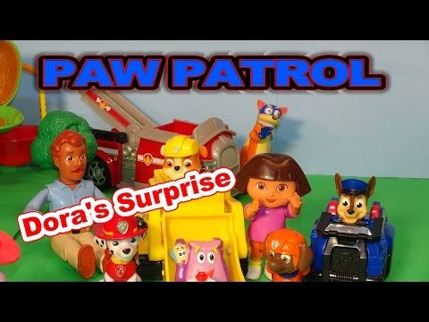 Paw Patrol Surprise Birthday Party for Dora The Explorer with Swiper and the Map !