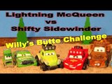 Pixar Cars Lightning McQueen vs Shifty Sidewinder in Willy's Butte Challenge