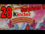 28 Kinder Surprises with 4 Kinder Eggs from the Kinder Express Advent Calender with Santa Claus