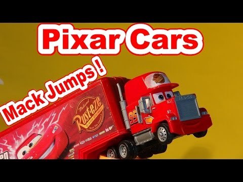 Pixar Cars Mack and Screaming Banshee Ramp Jumping with Neon Lightning McQueen, Mater and Much More