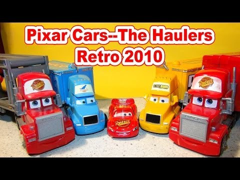 Pixar Cars The Haulers with Mack, King Hauler, and Octane Gain Hauler a retro re upload from 2010