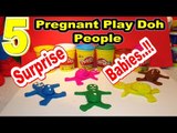 5 Play Doh Pregnant People with Surprise Babies   Cars, Queen Elsa, Spiderman, Spike and Olaf  lol