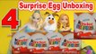 Surprise Eggs Unboxing with Disney Frozen Queen Elsa, Olaf,  and Princess Anna in Kinder Egg Surpris