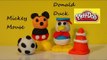 Play Doh Creations Mickey Mouse , Donald Duck, Soccer Ball and Orange Cone from Soccer
