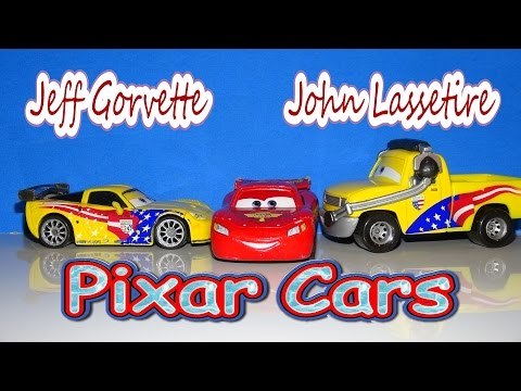 Pixar Cars2 unboxing John Lassetire and Jeff Gorvette