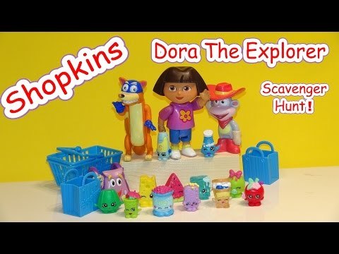 Shopkins Scavenger Hunt with Dora The Explorer and Swiper no swiping