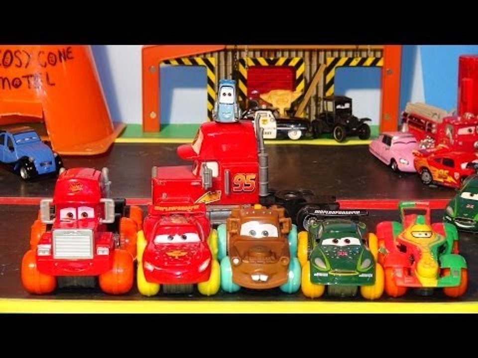 Pixar Cars with Lightning McQueen and introducing open box of Hydro Wheels Nigel Gearsley