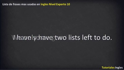Lista de frases en inglés Experto leccion 10