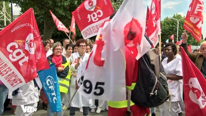 Manifestation à l'hôpital de Villiers-le-Bel