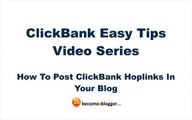 ClickBank Hoplinks in a Blog  | Free Training | Daily Motion