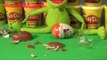 3 Kinder Egg Surprise Eggs with Kermit the Frog from Sesame Street and appearance of Cookie Monster