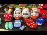Pixar Cars, 3 Kinder Surprise Eggs delivered by the MotorMax Racing Team Hauler for Sally's Birthday