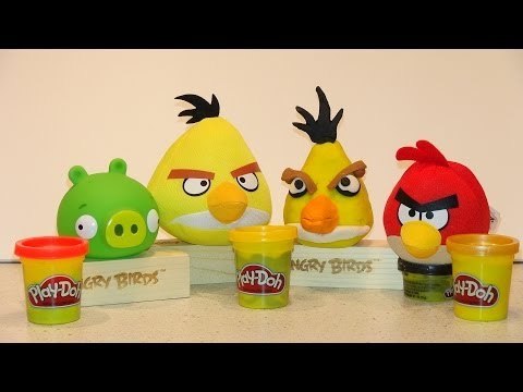 Play Doh Angry Birds Yellow Bird, we make Yellow Bird from Play Doh
