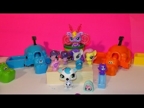 My Little Pony Fashems open 8 Play Doh Surprise Eggs from Littlest Pet Shop Chilly Weather Fun Play