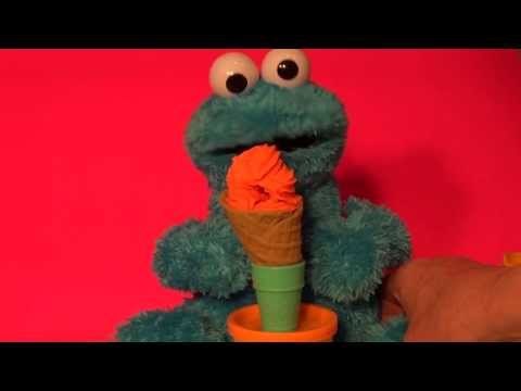 Play Doh Sweet Shoppe Ice Cream Maker refill with the Cookie Monster lol and waffle cones