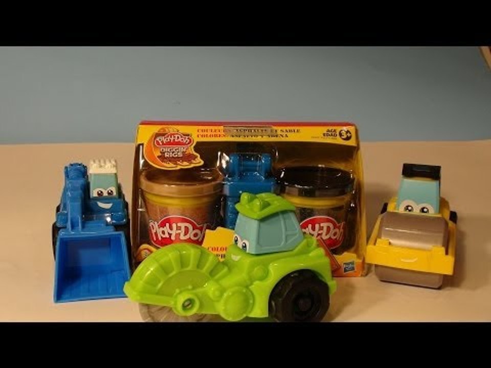 Play Doh Diggin Rigs Brick and Beam Maker, with Pixar Cars, and surprise Cookie Monster Sightnig