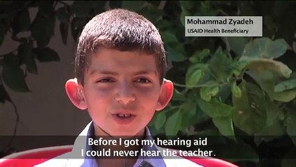 New hearing aid improves Palestinian boy's life