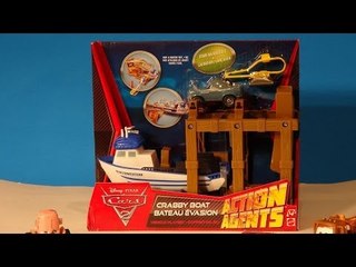 Pixar Cars2 Crabby Boat Action Agent Set with Finn McMissile