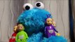 Cookie Monster Count' n Crunch , visits the Teletubbies, and eats all the Tubby Custard
