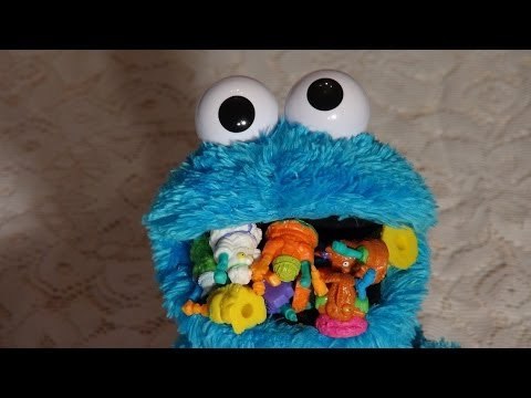 Cookie Monster Count' n Crunch , eats Ultimate Fighting Trashies and Barfs funny