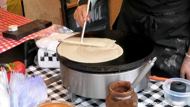 French Street Food in London. Sweet Crepe and Salty Galette Tasted in Camden Lock Market