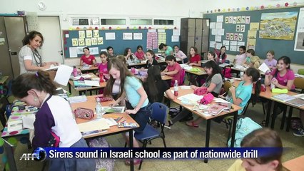 Sirens sound in Israeli school as part of nationwide drill