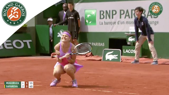 Temps forts L. Safarova - G. Muguruza Roland-Garros 2015 / Quarts de finale