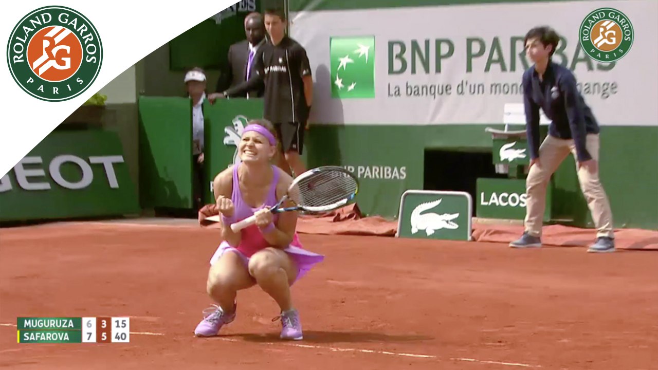 Temps forts L. Safarova - G. Muguruza Roland-Garros 2015 / Quarts de finale