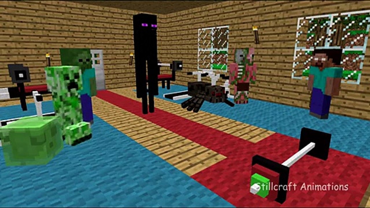 Monster School_ Bodybuilding - Minecraft Animation