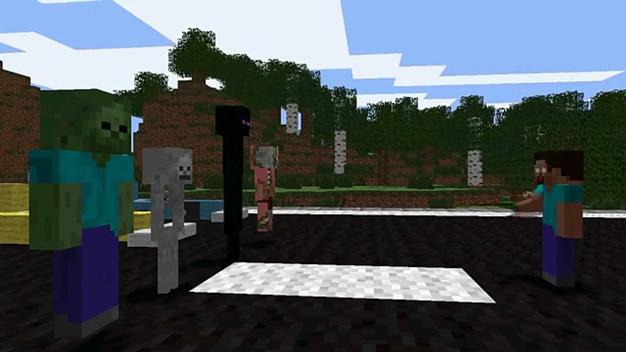 Monster School_ Racing - Minecraft Animation