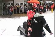 Snowmobile Hill Drags Woodys Black Jack Racing at Brantling Ski Slop NY