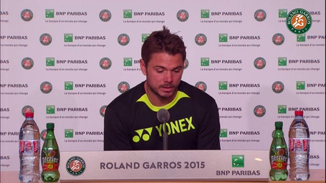Press conference Stan Wawrinka 2015 French Open / Quarterfinals
