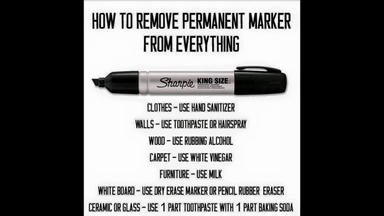 How to remove permanent marker from everything