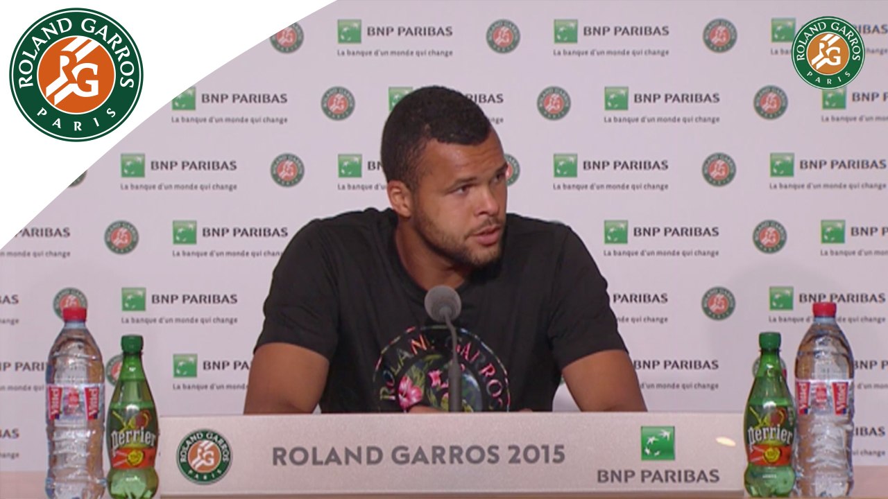 Press conference Jo-Wifried Tsonga 2015 French Open / Quarterfinals