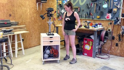 DIY Rolling Drill Press Stand
