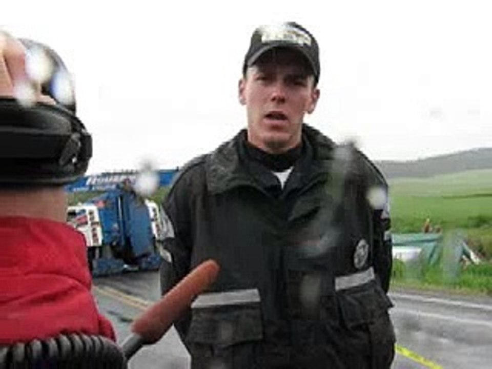 Garbage truck crash